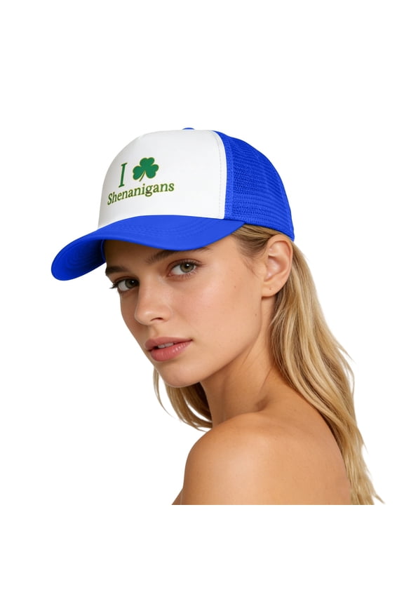 I Mesh Hat Mens Trucker Hat Chemical Fiber Blends Embroidery - Washed Adjustable Usa Dad Hat for Women One Size