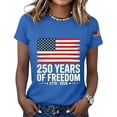 thumbnail image 1 of Only Moment Independence Day Shirts Crew Neck Short Sleeve Patriotic Graphic Tee 4th of July Independence Day Shirt Casual Short Sleeve Tops Blue,L, 1 of 6