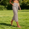 thumbnail image 1 of Only Moment Joggers Pants for Women Ankle Pants Athletic Sweatpants Dress Business Slacks with 4 Pockets Khaki,M, 1 of 9