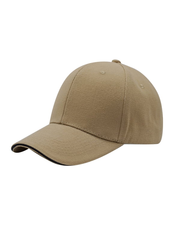 Khaki Structured Mesh Baseball Cap Cotton Embroidery - Washed Adjustable Usa Dad Hat for Women One Size