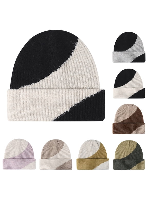 Knit Beanie Winter Hat BG1 Polyester,Cotton Beanies Hat for Women Winter Warm Knit Hats One Size
