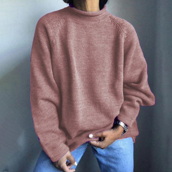 Only Moment Multicolor Womens Long Sleeve Shirts Crew Neck Long Sleeve Lightweight Knit Pullover Tops 3XL
