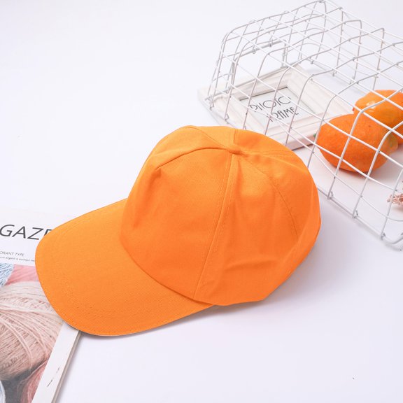 Only Moment Orange Oversize Baseball Cap Cotton+Polyester Breathable Tucker Hat Laser Cut Air Mesh-Back Cooling Golf Hat One Size