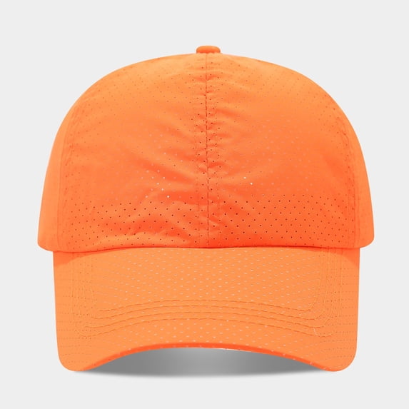 Only Moment Orange Structured Mesh Baseball Cap Polyester Lightweight Cap for Men & Women, (ofa),Snapback Closure One Size