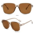 thumbnail image 1 of Only Moment Oversized Sunglasses Womens Pc Classic Retro Trendy Designer Style Beige One Size, 1 of 4