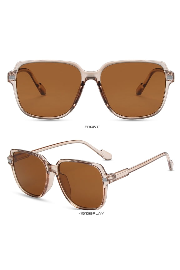 Oversized Sunglasses Womens Pc Classic Retro Trendy Designer Style Beige One Size