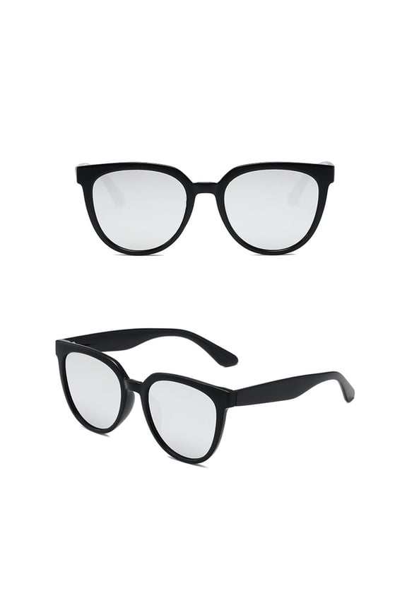 Oversized Sunglasses Womens Polyester Polarized UV400 Protection Lens Big Frame Fashion Glasses Trendy Stylish Shade Silver One Size