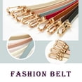 thumbnail image 1 of Only Moment Pink Belts for Women Trendy Pu for Jeans Dresses Fashion Gold Buckle Ladies Belt One Size, 1 of 3