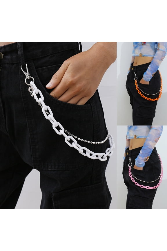 Pink Decorative Chain Belt Women's Belts Metal for Jeans Pants Ladies Waist Belt Casual Fashion Trend Belt for Women One Size