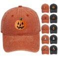 thumbnail image 1 of Only Moment Pink Halloween Headwear Classic Structured Baseball Cap Cotton Men & Women's Hiking Fishing Running Golfing Hat A, 1 of 3