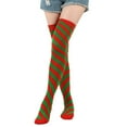 thumbnail image 1 of Only Moment Plus Size Womens Thigh High Socks Nylon,Spandex Thigh High Cotton Socks Extra Long Boot Stockings for Women F,One Size, 1 of 2