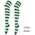 thumbnail image 1 of Only Moment Plus Size Womens Thigh High Socks Polyester Scrunch Socks Knit Mid Calf Rib Tube Scrunchy Slouchy Retro Trendy Crew Socks Green,One Size, 1 of 4