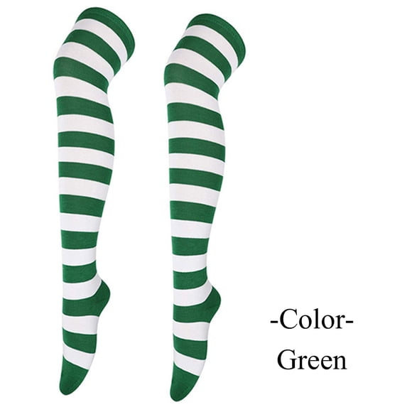 Only Moment Plus Size Womens Thigh High Socks Polyester Scrunch Socks Knit Mid Calf Rib Tube Scrunchy Slouchy Retro Trendy Crew Socks Green,One Size