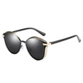 thumbnail image 1 of Only Moment Polarized Sunglasses Women Glass Retro Driving Glasses 90’S Vintage Fashion Narrow Square Frame UV400 Protection Black S, 1 of 5