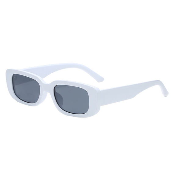 Only Moment Polarized Sunglasses Women Plastic Vintage 70S Double Bridge Sun Glasses White One Size