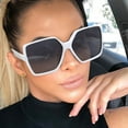 thumbnail image 1 of Only Moment Polarized Sunglasses-Womens Polyester Trendy Designer Mirrored UV400 Protection Sun Glasses White One Size, 1 of 5