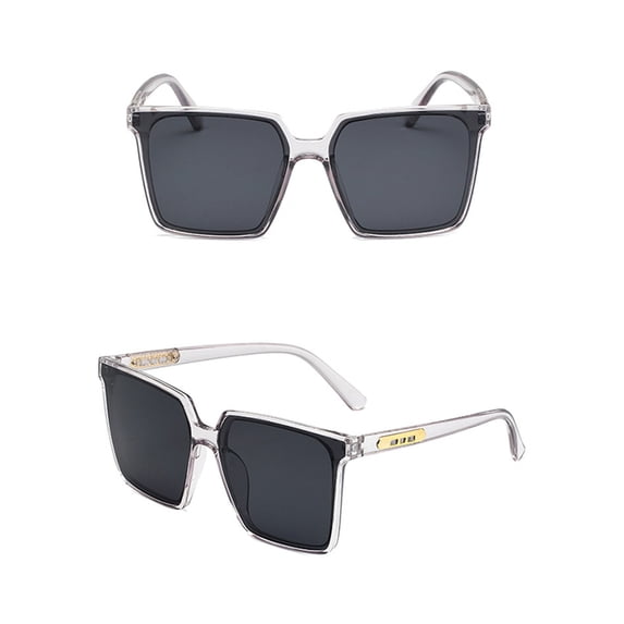 Only Moment Polarized Sunglasses-Womens Polyester Vintage 70S Double Bridge Sun Glasses Grey One Size