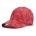 thumbnail image 1 of Only Moment Red Baseball Cap Adjustable Size Polyester Men Women Baseball Cap-Low Profile Adjustable Washed Cotton Golf Dad Hat One Size, 1 of 3