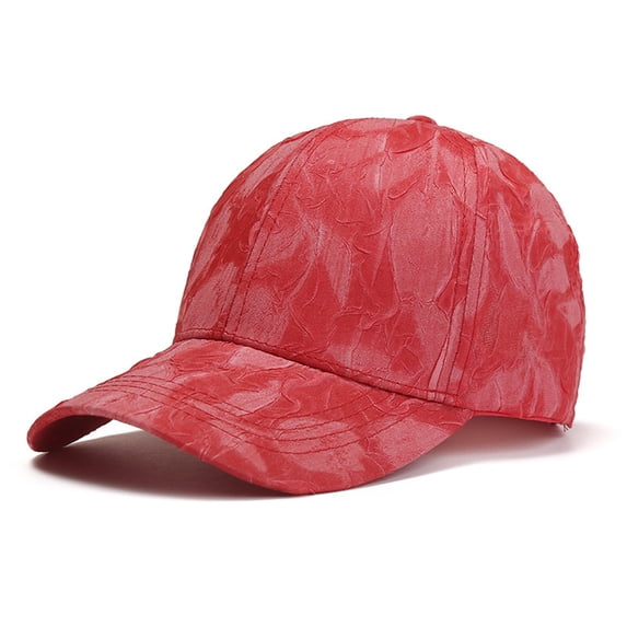 Only Moment Red Baseball Cap Adjustable Size Polyester Men Women Baseball Cap-Low Profile Adjustable Washed Cotton Golf Dad Hat One Size