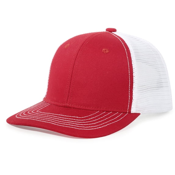 Only Moment Red Breathable Mesh Cap Structured Baseball Hats for Men Women Polyester Adjustable Washer Friendly Sport Hats for Golf Running M