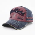 thumbnail image 1 of Only Moment Red Letter Embroidery Cap Oversize Baseball Cap Cotton Breathable Tucker Hat Laser Cut Air Mesh-Back Cooling Golf Hat One Size, 1 of 4