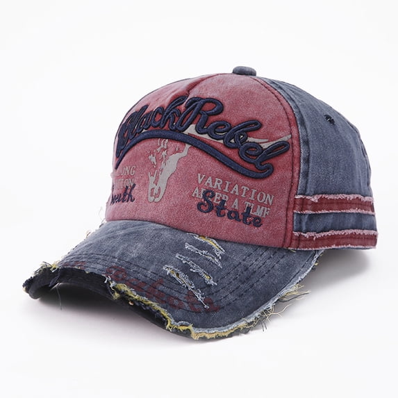 Only Moment Red Letter Embroidery Cap Oversize Baseball Cap Cotton Breathable Tucker Hat Laser Cut Air Mesh-Back Cooling Golf Hat One Size