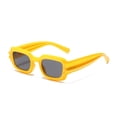 thumbnail image 1 of Only Moment Retro Aviator Sunglasses for Women Men Plastic Lightweight Narrow Shades Trendy UV Protection Sun Glasses Yellow One Size, 1 of 3