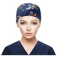 thumbnail image 1 of Only Moment Scrub Cap With Buttons Bouffant Hat With Sweatband for Womens and Mens, 1 of 3