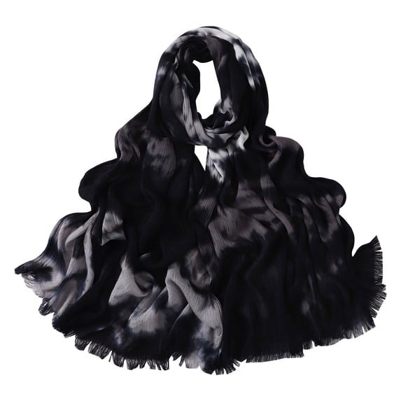Only Moment Silk Long Scarf for Women Cotton Lightweight Silk Scarves Grey,One Size