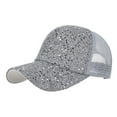 thumbnail image 1 of Only Moment Silver Breathable Mesh Cap Mens Trucker Hat Polyester Breathable Tucker Hat Laser Cut Air Mesh-Back Cooling Golf Hat One Size, 1 of 3