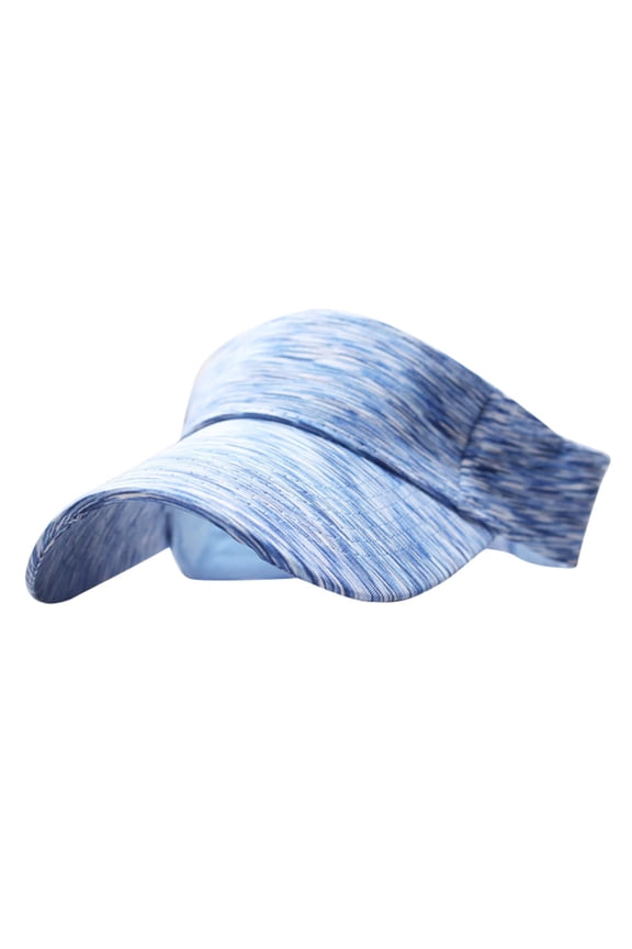 Sky Blue Sports Visor Sun Visors for Women Cotton Summer Packable Ponytail Beach Hats for Women Travel Upf 80+ One Size