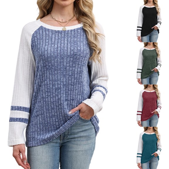 Only Moment Sky Blue Womens Sweaters Fall Winter Clothes Womens Sweaters Crew Neck Casual Shirts for Daily & Travel S