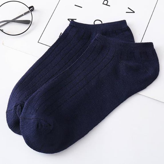 Only Moment Slouch Socks for Woman Cotton Fun Novelty Retro Striped Crew Socks For Women Navy,One Size