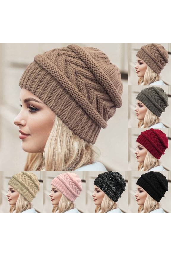 Softshell Winter Fleece Lined Beanie Hats Pink Polyester Reversible Winter Hats Unisex Cuffed Skull Knit Hat Cap One Size