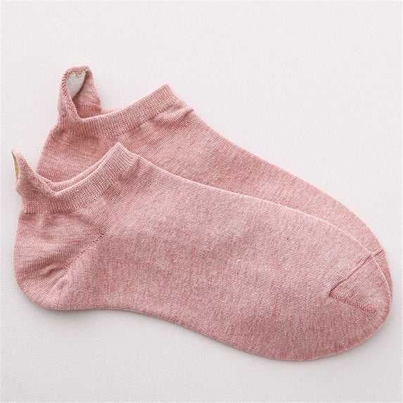 Only Moment Striped Crew Socks Cotton Boot Socks for Women Pink,One Size