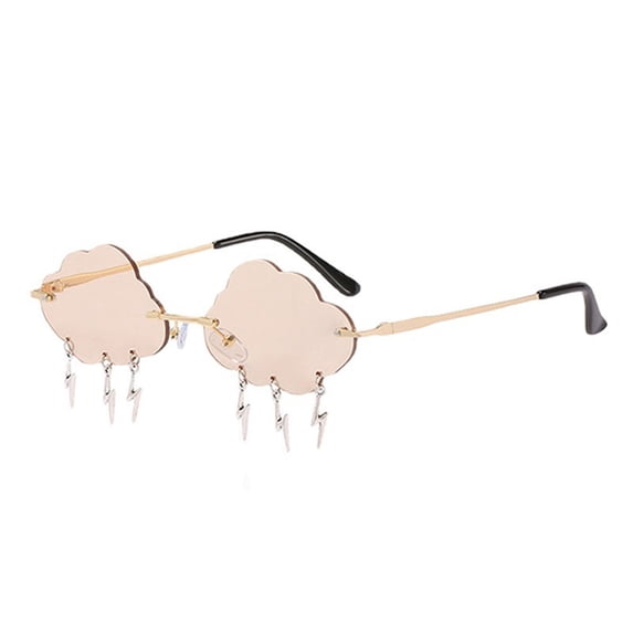 Only Moment Sunglasses Cloud Shape Vintage Sunglasses Glasses Glasses Tone Retro Irregular Unisex