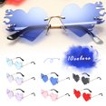 thumbnail image 1 of Only Moment Sunglasses Women Accessories for Women Polyester Trendy Classic Square 70S 80S 90S Vintage Shades Double Bridge Aviators Blue One Size, 1 of 3