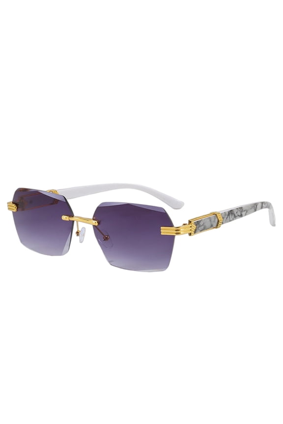 Sunglasses-Women Plastic Trendy Classic Square 70S 80S 90S Vintage Shades Double Bridge Aviators Purple One Size