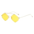 thumbnail image 1 of Only Moment Sunglasses Womens Resin Retro Driving Glasses 90’S Vintage Fashion Narrow Square Frame UV400 Protection Yellow One Size, 1 of 4