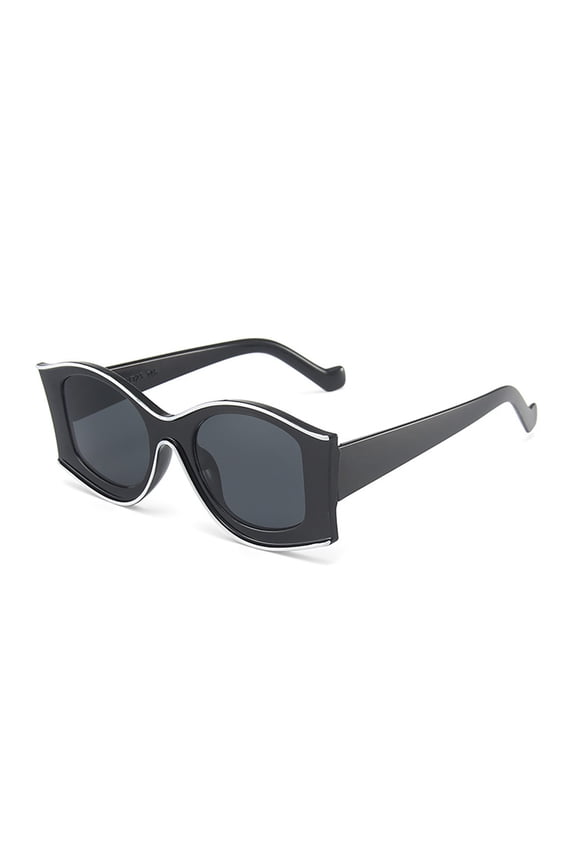 Trendy Sunglasses Fashion Accessories Pc Trendy Classic Square 70S 80S 90S Vintage Shades Double Bridge Aviators Black One Size