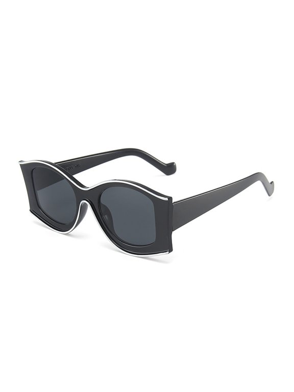 Trendy Sunglasses Fashion Accessories Pc Trendy Classic Square 70S 80S 90S Vintage Shades Double Bridge Aviators Black One Size