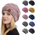 thumbnail image 1 of Only Moment Unisex Snow Thermal Stocking Caps Black Polyester,Cotton Cuffed Thick Knitted Unisex Winter Hat Beanies Skull Cap One Size, 1 of 6
