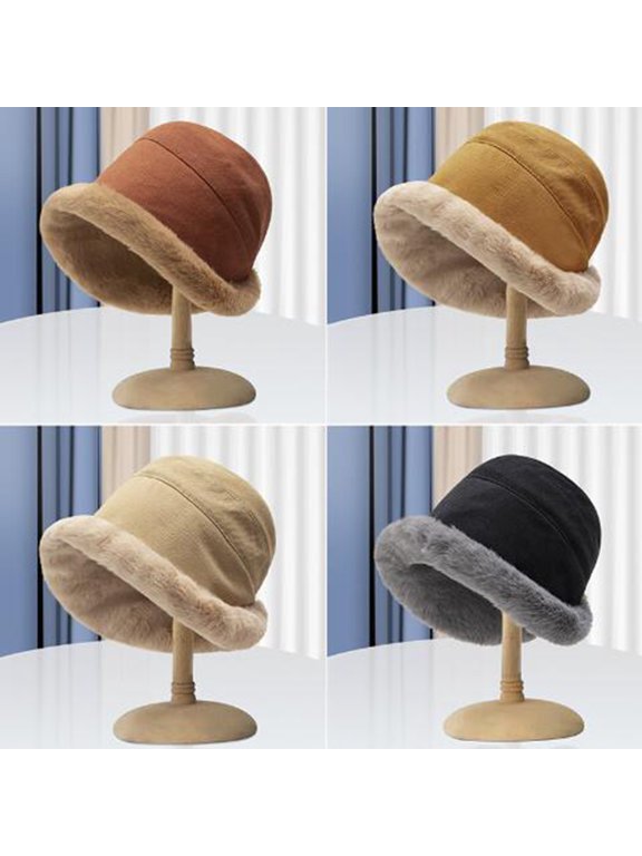 Warm Knitted Skull Ski Cap Hats for Women Black cotton Fleece Lined Knit Beanie Warm Soft Stocking Cap for Cold Weather Outdoor One Size