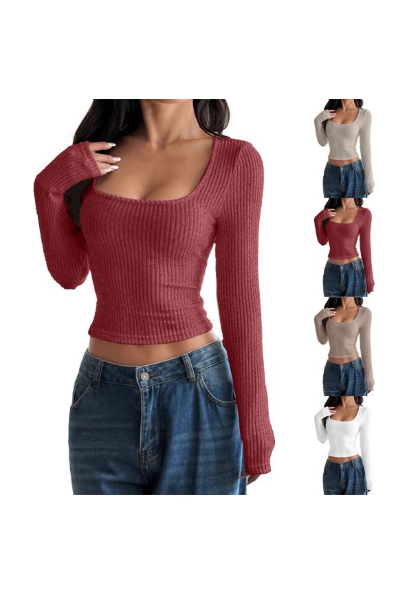 White Blouses for Women Slim Fit Base Shirt Crew Neck Dressy Casual Loose Henley Tops 2026 Fall Basic Tee S