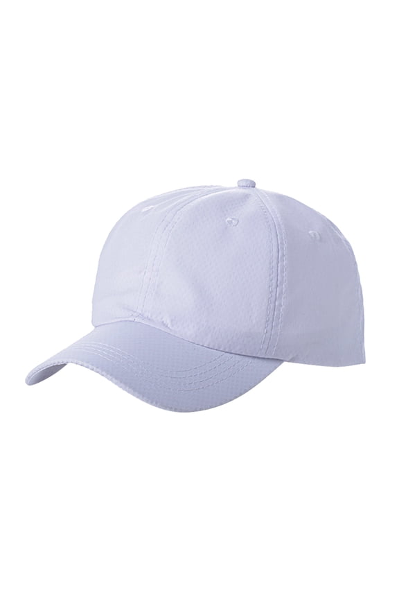 White Classic Structured Baseball Cap Nylon,Spandex Structured Mesh Baseball Cap Adjustable Classic Mens Hat One Size