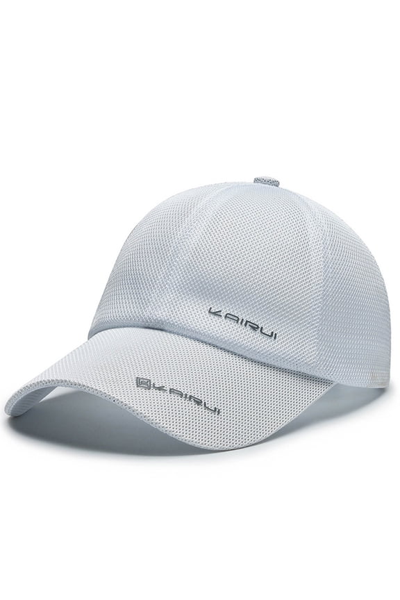 White Mesh Dad Hat Vintage Washed Baseball Cap Polyester Embroidery - Washed Adjustable Usa Dad Hat for Women One Size