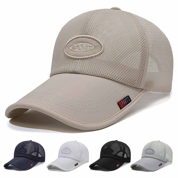 Only Moment White Mesh Hat Baseball Cap Mesh Men Women Baseball Cap-Low Profile Adjustable Washed Cotton Golf Dad Hat One Size