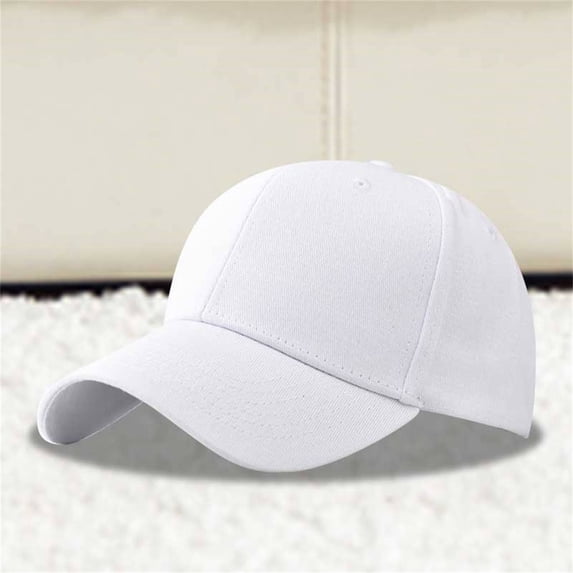 Only Moment White Unisex Vintage Washed Cotton Baseball Cap Polyester,Cotton Adjustable Washer Friendly Sport Hats for Golf Running One Size