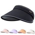 thumbnail image 1 of Only Moment White Women’s Sun Visor Sun Hat Polyester UV Protection, Clip On Wide Brim Golf Visors for Summer Sports Travel Outdoor Activity One Size, 1 of 4