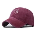 thumbnail image 1 of Only Moment Wine Womens Satin Lined Unstructured Baseball Cap Cotton Men & Women's Hiking Fishing Running Golfing Hat One Size, 1 of 2